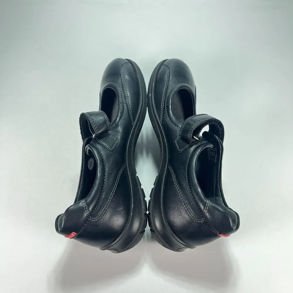 ECCO Dash Mary Jane Black Leather Comfort Flats Shoes Women's Size US 8.5 EU 39 - Picture 7 of 11